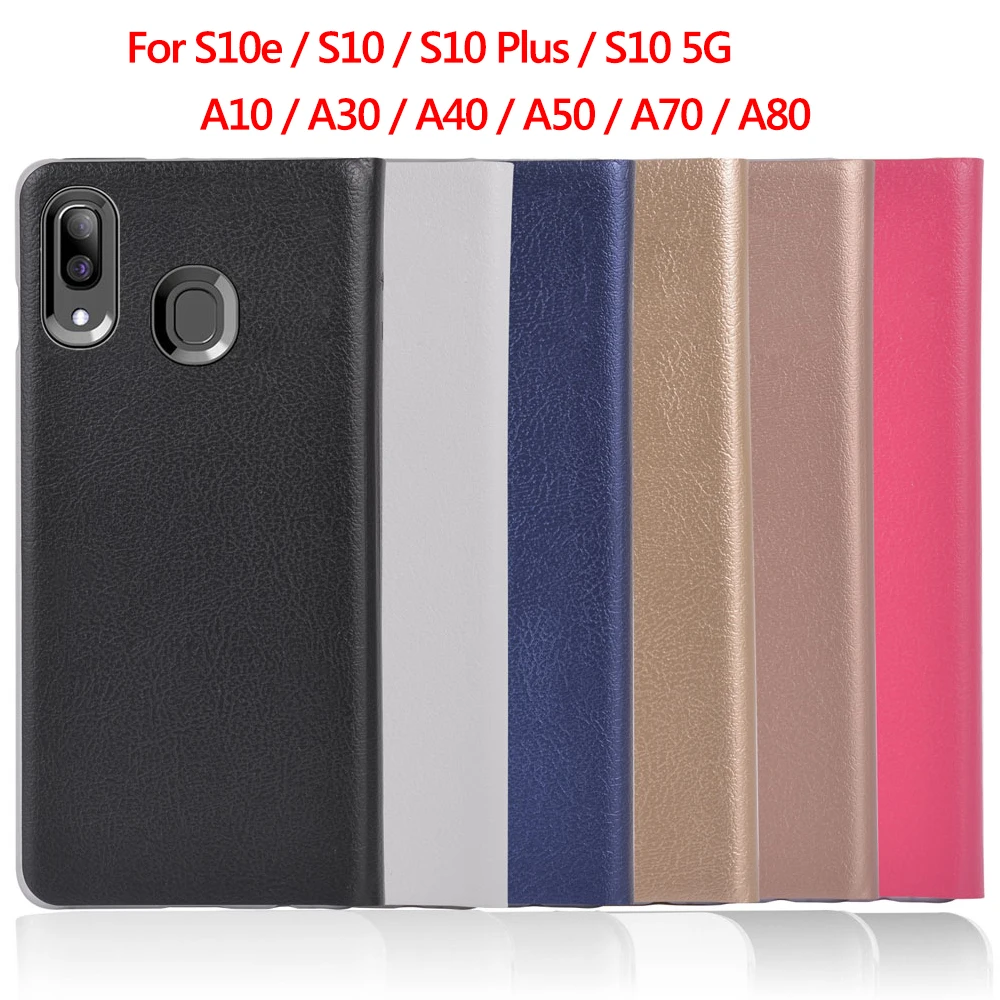 Кожаный чехол бумажник с откидной крышкой для телефона Samsung Galaxy S20 Ultra S10 Plus 5G S10e A10