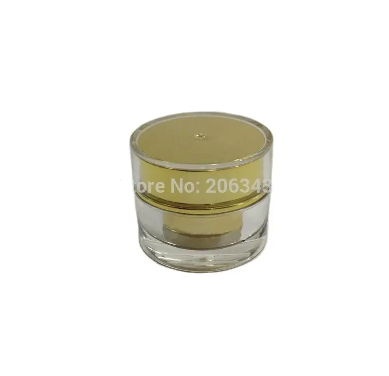 5 г блестящая золотая акриловая цилиндрическая кремовая бутылка косметический