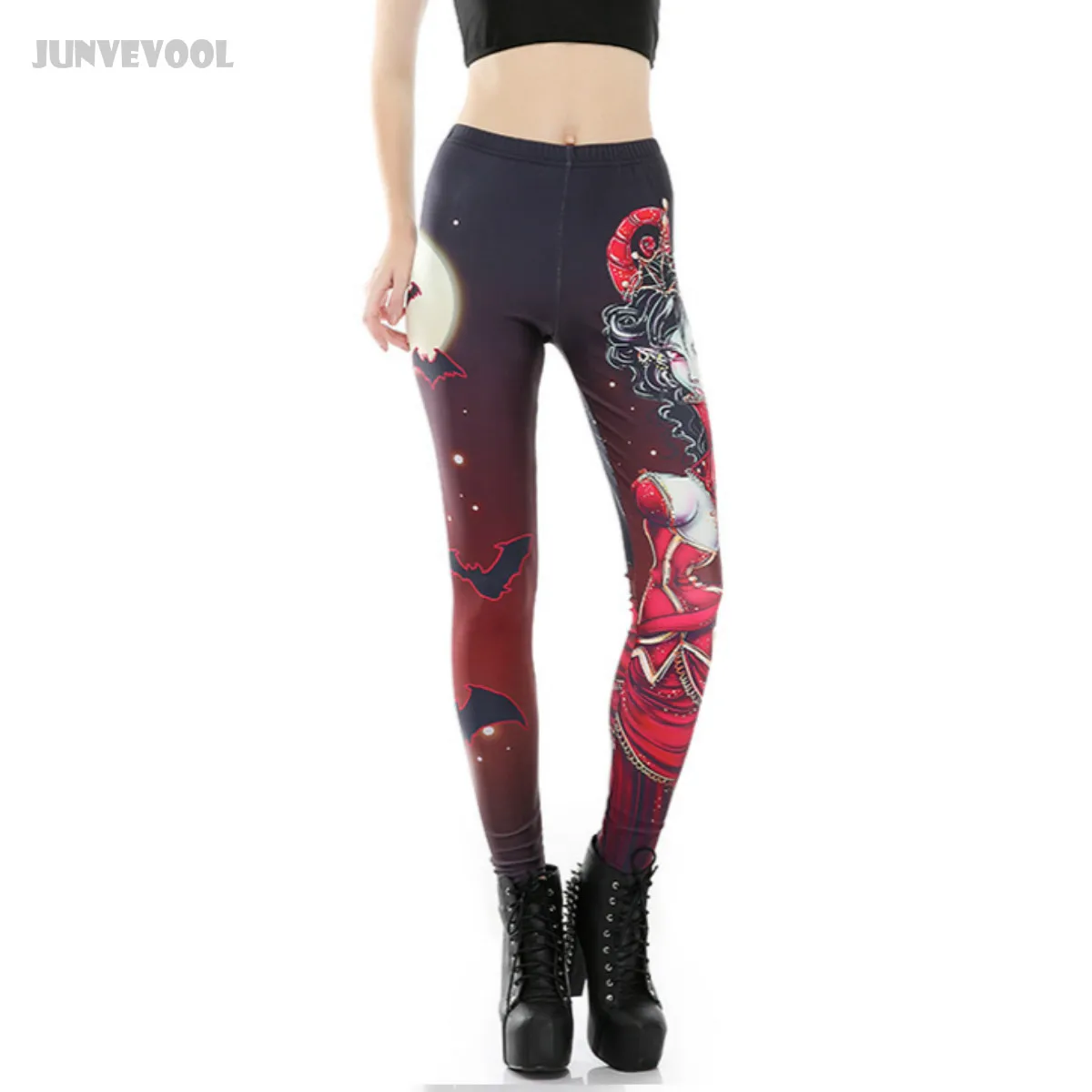 Женские Эластичные Джеггинсы капри облегающие брюки карандаш с 3D принтом в стиле