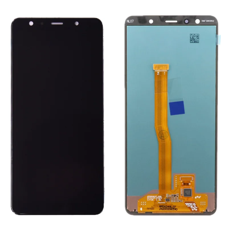 Pantalla LCD Original Super Amoled para m&oacute;vil, montaje de digitalizador t&aacute;ctil con o sin marco, para Samsung Galaxy A7 2018 SM A750G A750FN DS-2