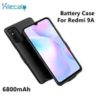 Чехол для аккумулятора Xilecaly 6800 мАч для Xiaomi Redmi 9A, ударопрочный чехол с умным зарядным устройством, синий внешний аккумулятор, быстрая зарядка, чехол