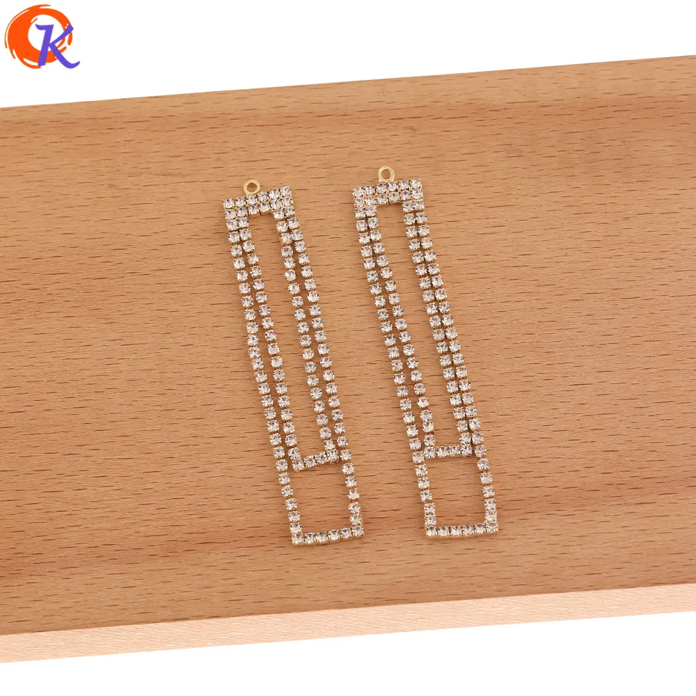 

Cordial Design 50Pcs DIY Jewelry Making/Hand Made/CZ Earrings Connectors/Rhinestone Claw Chain/Jewelry Findings Component