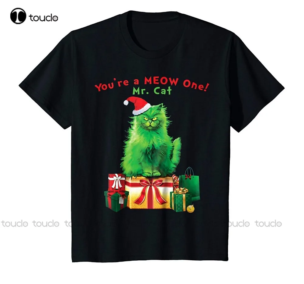 

You'Re A Meow One Mr. Cat Christmas Holiday Funny T-Shirt Fashion Cotton Slim Fit Top Shirts For Men Custom Printed Shirts
