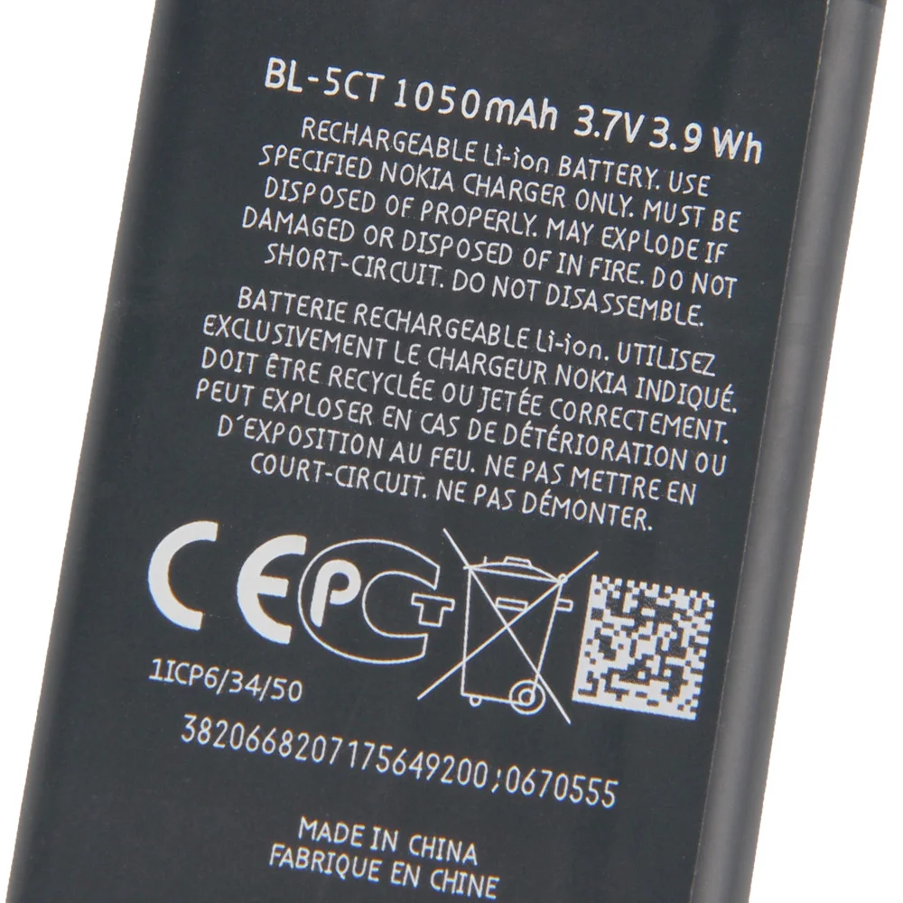 yelping bl 5ct phone battery for nokia 5220xm 6730 c5 00 c6 01 c3 01 6303c authentic phone battery bl5ct 1050mah free global shipping