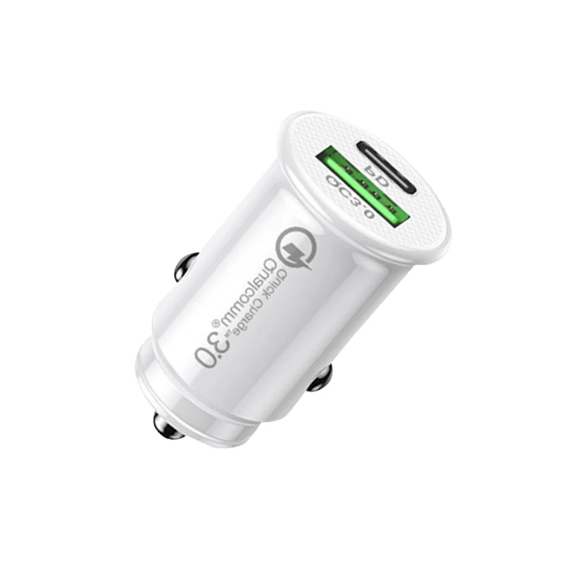 Автомобильное зарядное устройство QC3.0 быстрая зарядка мини-разъем в виде