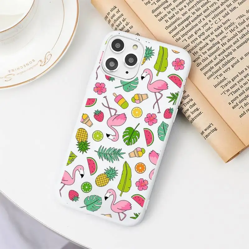 

Pink flamingo Phone Case Candy Color for iPhone 11 12 mini pro XS MAX 8 7 6 6S Plus X SE 2020 XR