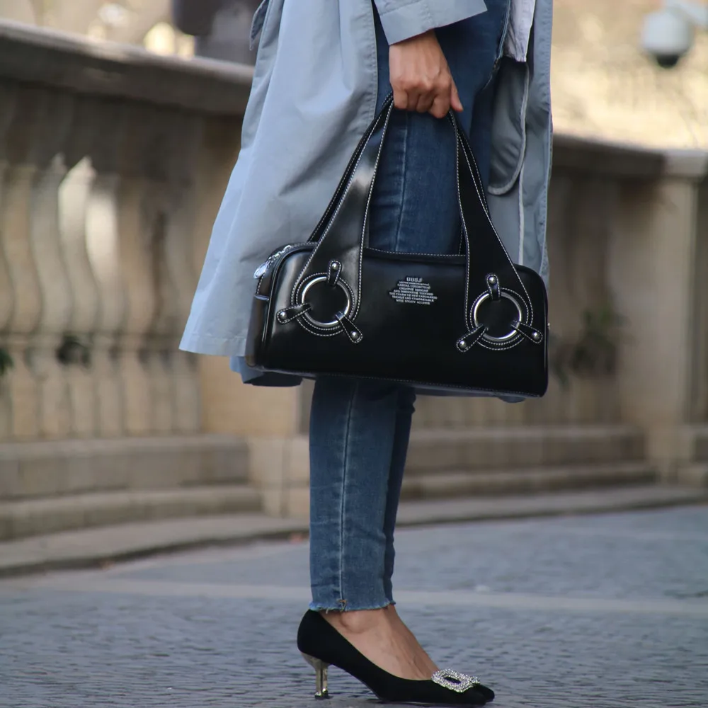 

Сумка женская из натуральной кожи, в стиле ретро