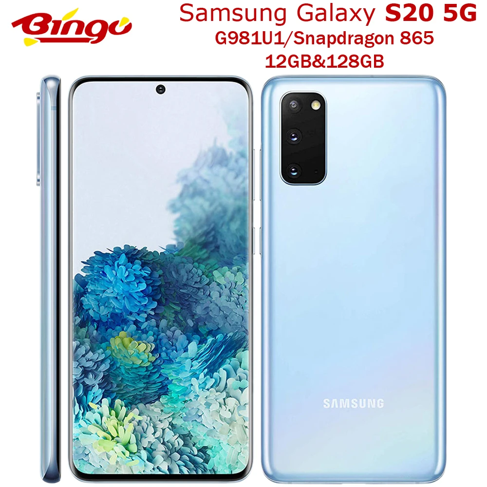 Samsung Galaxy S20 5G G981U1 128 ГБ оригинальный разлоченый мобильный телефон Snapdragon 865 Octa Core 6 2