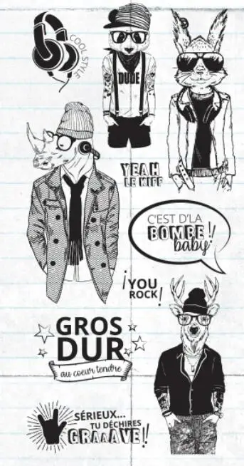 Французский олень прозрачный силиконовый штамп/уплотнение для DIY