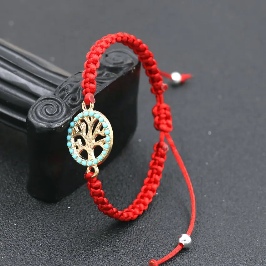 Минималистский стильный браслет с подвеской древо жизни Регулируемый Женский на