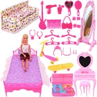 Барби мебель кукольная одежда аксессуары зеркало для кровати 16 украшение для кукольного домика 13 аксессуары для кукол Bjd, шлем для еды для Барби
