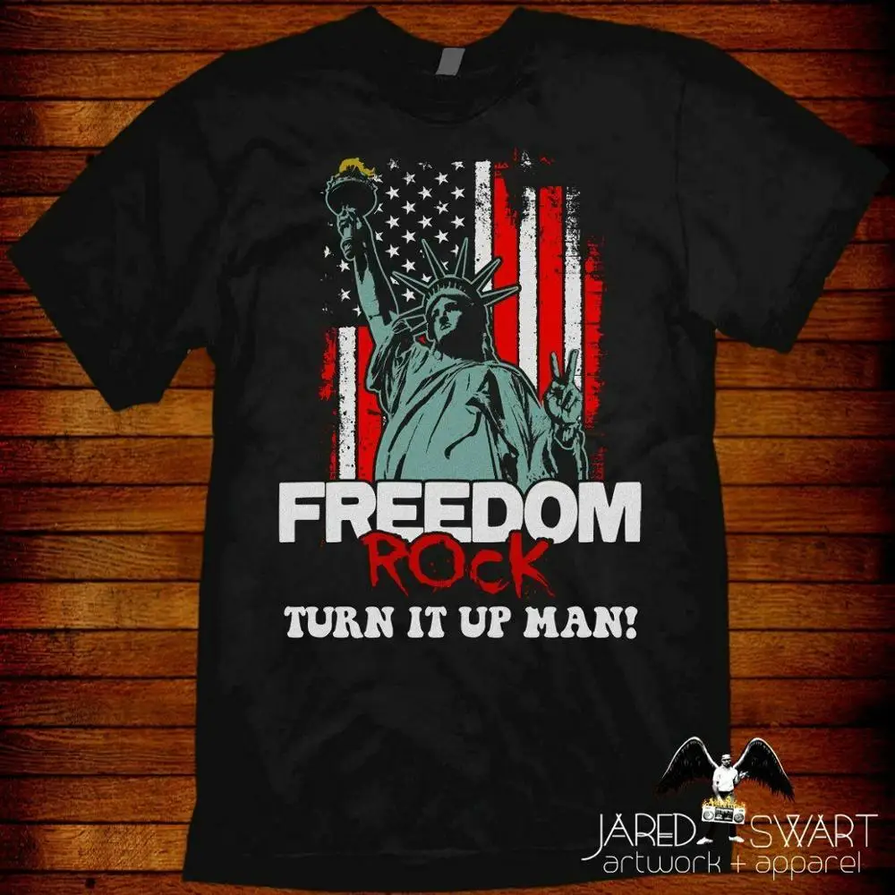 

Retro T-shirt Freedom Rock USA Up All Night