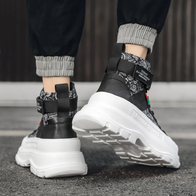 Мужские ботильоны Martin Обувь на платформе увеличивающая рост Мужская стелька