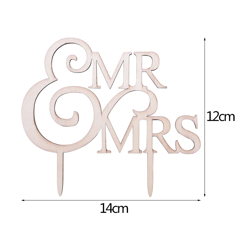 1 шт. свадебный торт Топпер Дерево Mr& Mrs просто декоративные фигурки Жених невесты DIY украшения для свадебного торта помолвка вечерние принадлежности