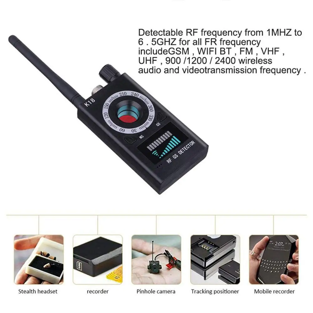 K18 анти шпион ошибки беспроводной мини скрытая камера gps GSM объектив RF трекер звуковой сигнал Gizli Kamera шпион вещи детектор