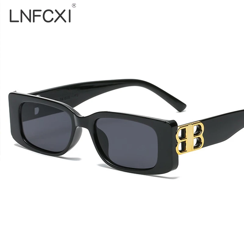 

LNFCXI New Retro Small Frame Sunglasses Men Women Simple Square Luxury Brand Travel Shades Sun Glasses Lunette De Soleil