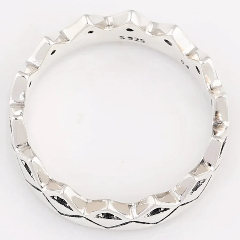 

Original 925 Sterling Silver Pan Ring Silver With Crystal Exotic Crown Ring For Women Wedding Party Gift Fashion Jewelry