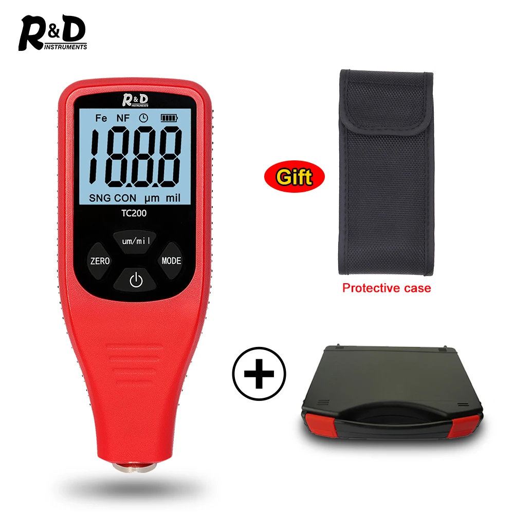 Толщиномер R & D TC200 измеритель толщины покрытия автомобиля FE/NFE 1500 мкм/0 российский