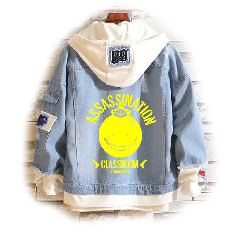 Костюм Korosensei джинсовая куртка классная Shiota Nagisa косплей куртки с капюшоном
