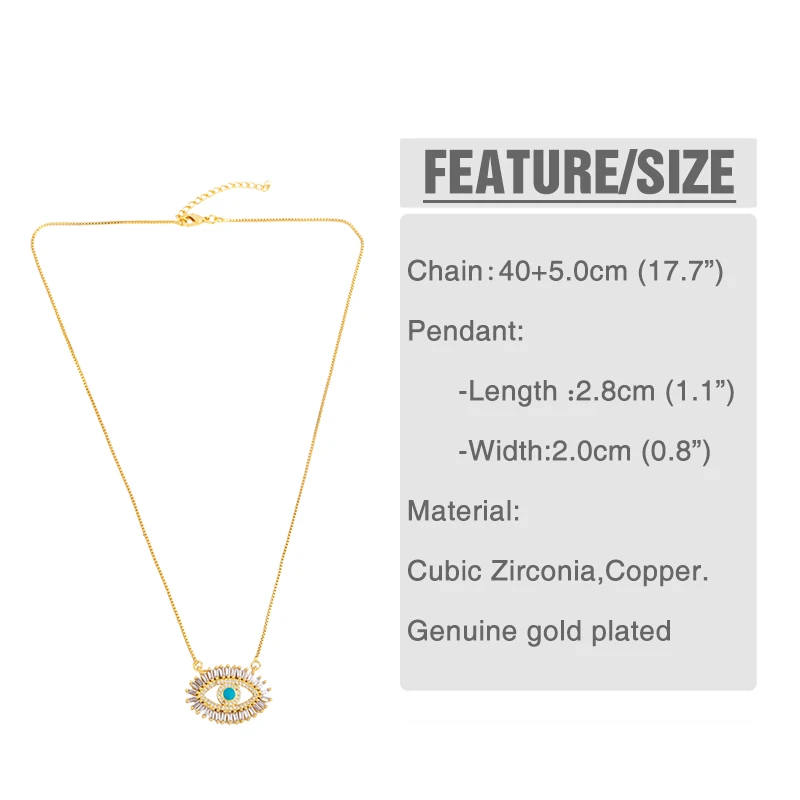 EYIKA Популярные Ретро ювелирные изделия Радужный кубический цирконий кулон