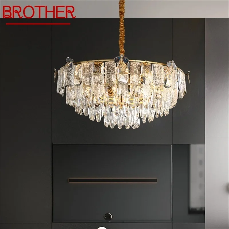 

BROTHER Chandelier Gold Pendant Lamp Postmodern LED Lighting Fixture for Home Living Dining Room