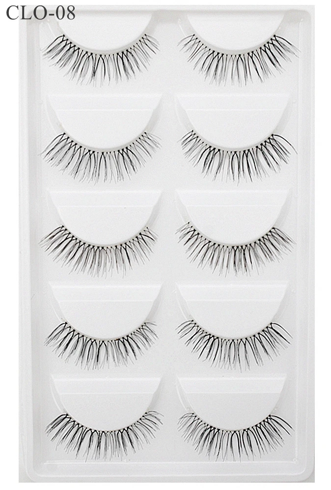 CLOTHOBEAUTY 5 пар накладных ресниц, тонкие накладные ресницы для наращивания ручной работы, натуральные мягкие невидимые ресницы, длинный толстый многоразовый макияж
