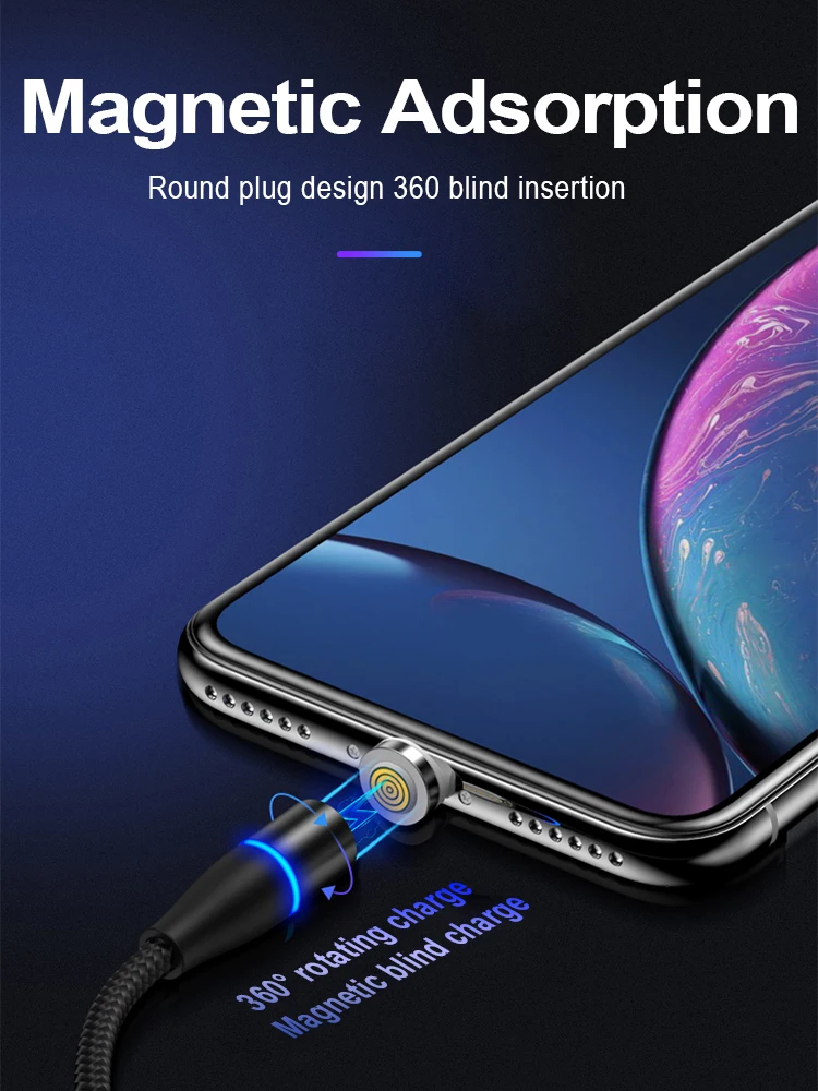 Магнитный кабель USB для быстрой зарядки кабель usb type C Магнитный кабель для зарядки данных Micro USB кабель для мобильного телефона USB шнур