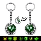 Ударопрочный брелок Genshin, светящийся брелок в виде игры глаз Бога с поворотом на 360 градусов, милый брелок с подвесками, стеклянный брелок для ключей