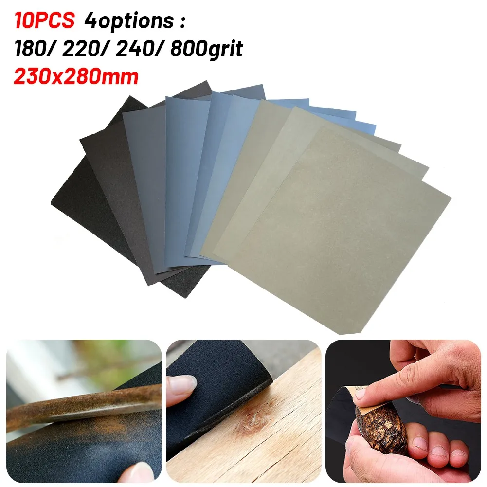 

10pcs Sandpaper 23x28cm Accessories Equipment Sander Parts Water Sandpaper