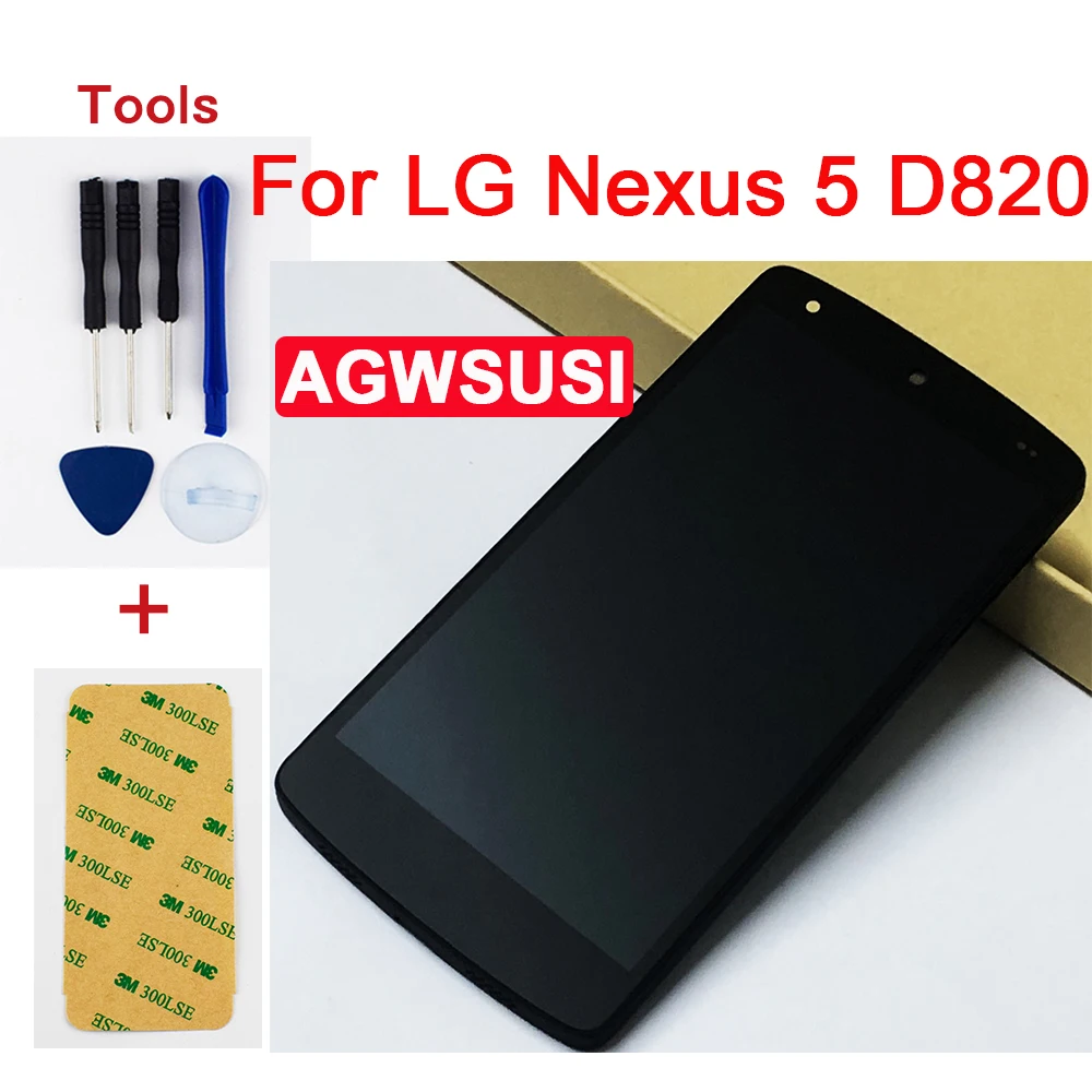 100% тест для LG Nexus 5 D820 D821 полный сенсорный экран дигитайзер Сенсорное стекло + ЖК