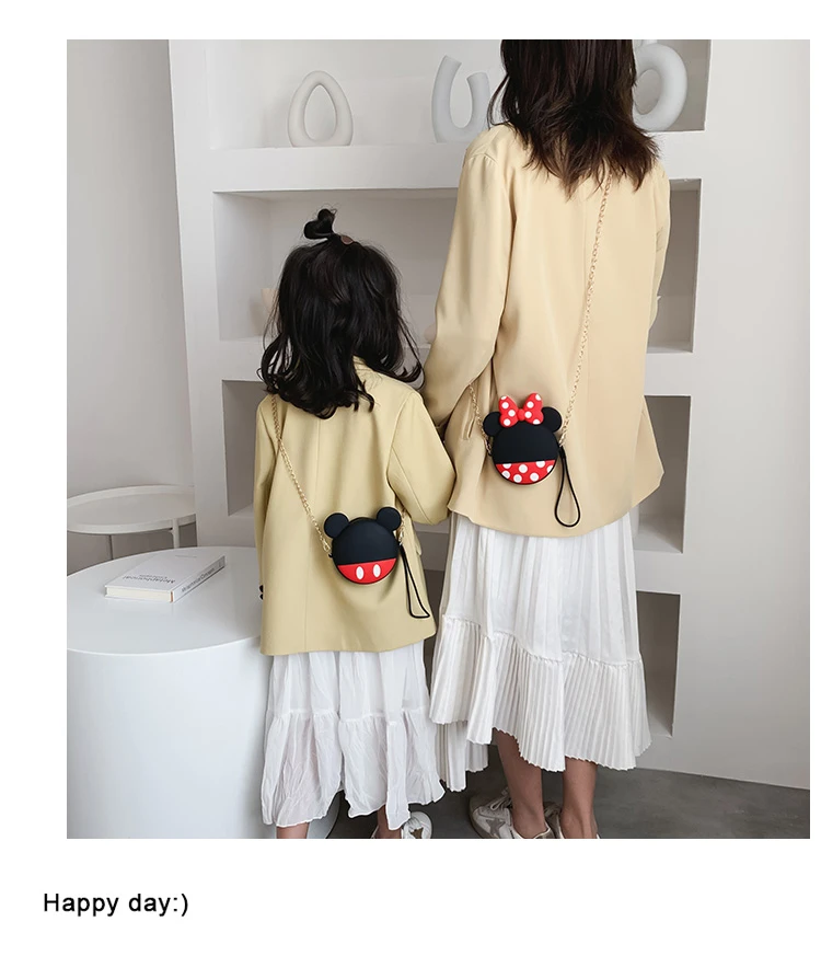 Женская сумка Минни Микки Маус Модный Круглый кошелек для мелочи кредитница