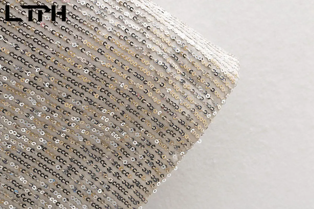 LTPH-Chaqueta informal holgada de lentejuelas para mujer, traje largo vintage para fiesta, chaqueta elegante, primavera 2021