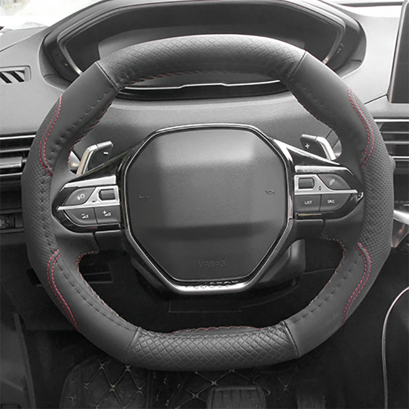 

Car Steering Wheel Cover Car Steering-wheel Hub Accessory For Peugeot 2008 508 2019-2020 3008 4008 5008 2016-2019 208 e-208 2020