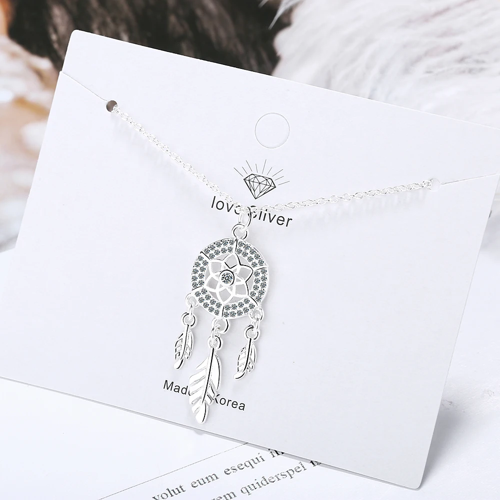 Good Lucky новый стиль Ловец снов кисточка Серебро S925 круглый цветочный Рисунок