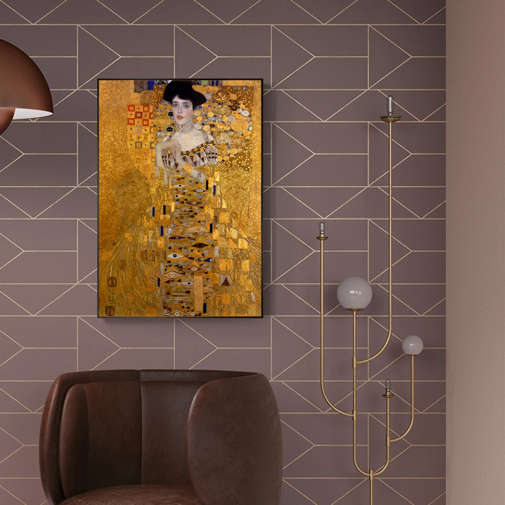 Портрет Adele Bloch Canvas настенные картины By Gustav Klimt картина маслом воспроизведение