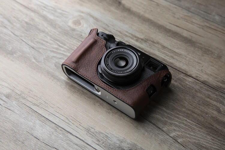 Бренд AYdgcam ручной работы из натуральной кожи чехол для камеры Fujifilm X100F X100-F сумка для камеры половина крышки винтажный Чехол