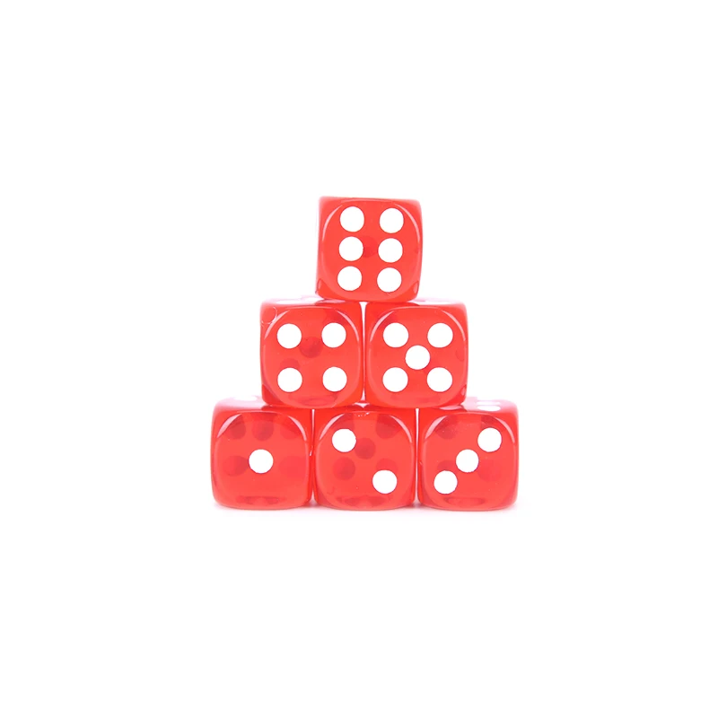 

24Pcs 16MM Rounded Corners Playing Party Dices Four-Color Transparent Dice (Blue, Green, Yellow, Red All 6)