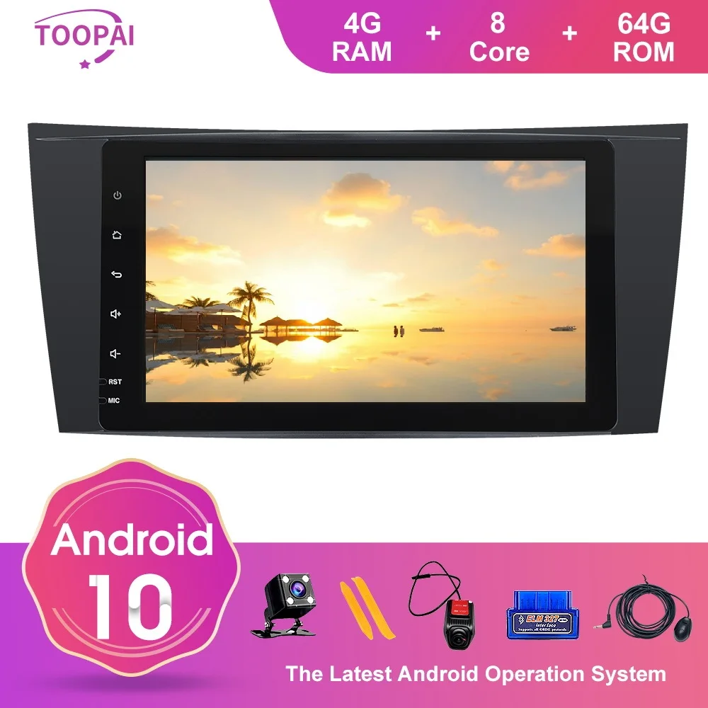 TOOPAI Android 10 для Mercedes Benz E W211 CLS W219 G Class W463 W209 Авто Радио Стерео GPS навигация
