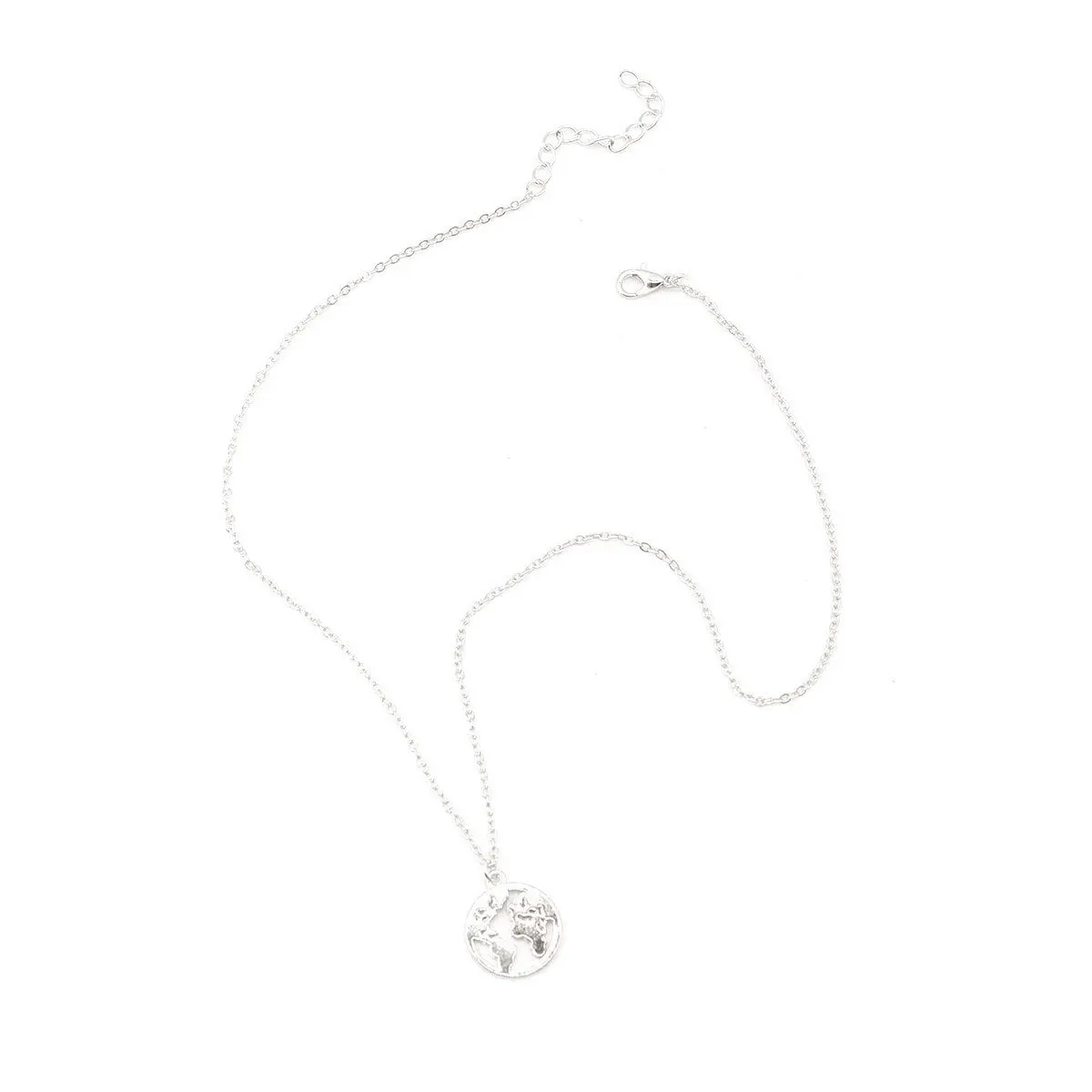 Женское колье с подвеской в виде карты мира|Ожерелья подвеской| |