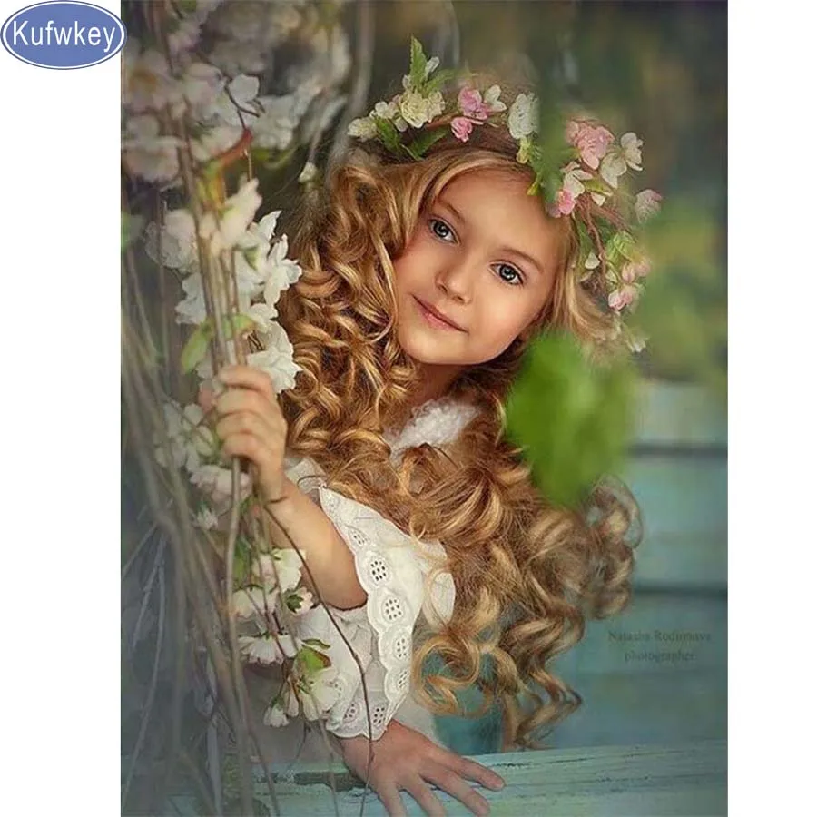 Полная алмазная живопись 60x80 см ангелы малыш пейзаж стразы Алмазная мозаика