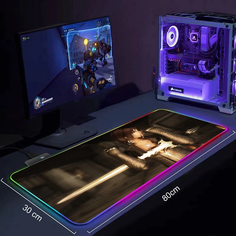 Large RGB Mouse Pad xxl Gaming Mousepad LED Mause Pad Gamer Big Mause Pad PC The Elder Scrolls V Skyrim Keyboard Desk Pad Mat