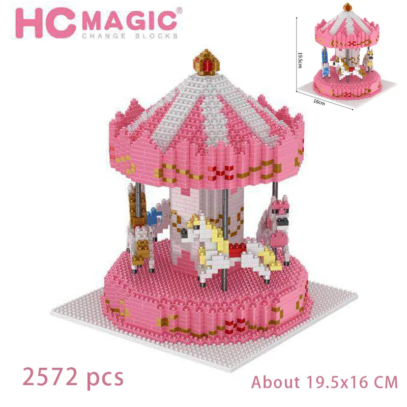 

Doll Machine Carousel Birthday Cake Flamingo Hot Air Balloon Unicorn Ice Cream Cart Diamond Building Blocks Kids Children's Toys
