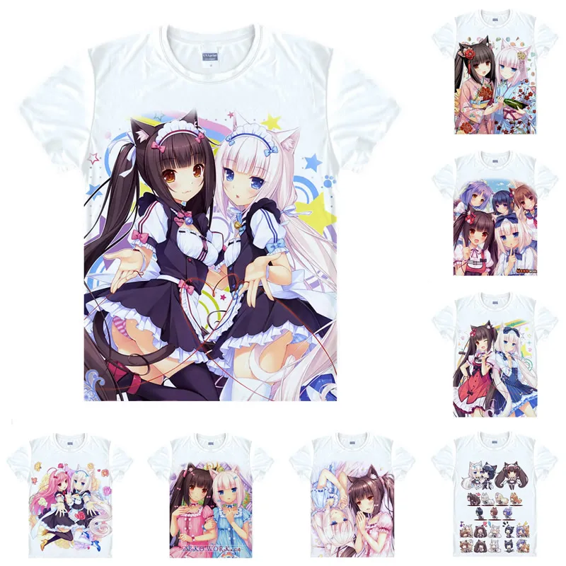 

NEKOPARA Vol NEKOPALIVE The Catgirls Of La Soleil Cat Anime Cosplay Custom Shirt Tank Top Short Sleeves Vintage Printed Fashion
