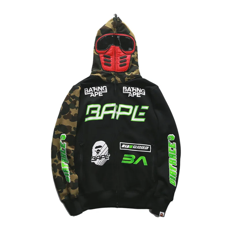 

Hoodies Winter Fashion Personality Printed Loose-fitting Coat Streetwear Bape Shark Vintage Sweatshirt Men Clothing