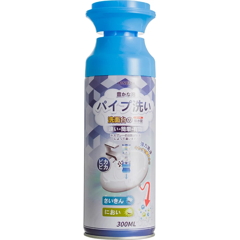 

Japan 300ml Pipe Dredging Cleaner Foam Type Sink Drain Bottled Cleaner Tool Toilet Kitchen Deodorization Clogging Cleaning