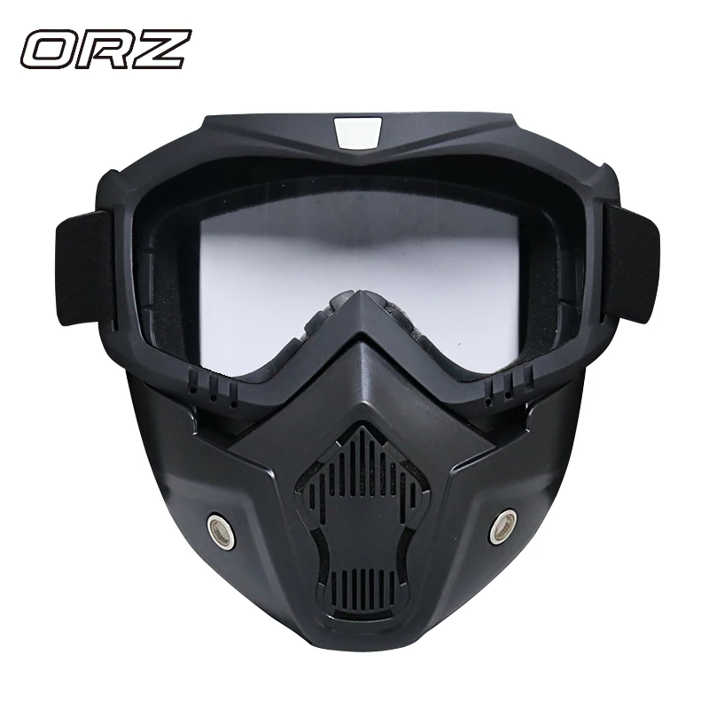 Мотоциклетная маска для мотокросса с открытым лицом съемные очки винтажные
