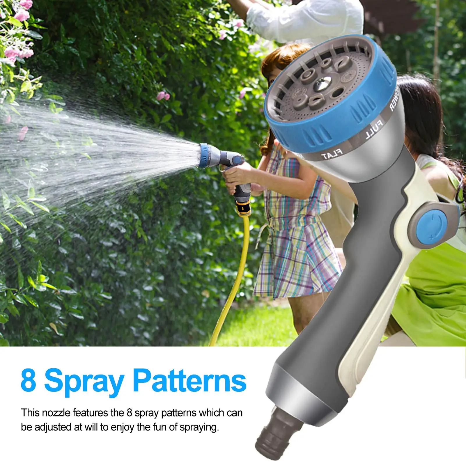 

Garden Nozzle Hose Spray Lawn Watering Multi-Function Car Wash High Pressure Durable Hand-Held Tools