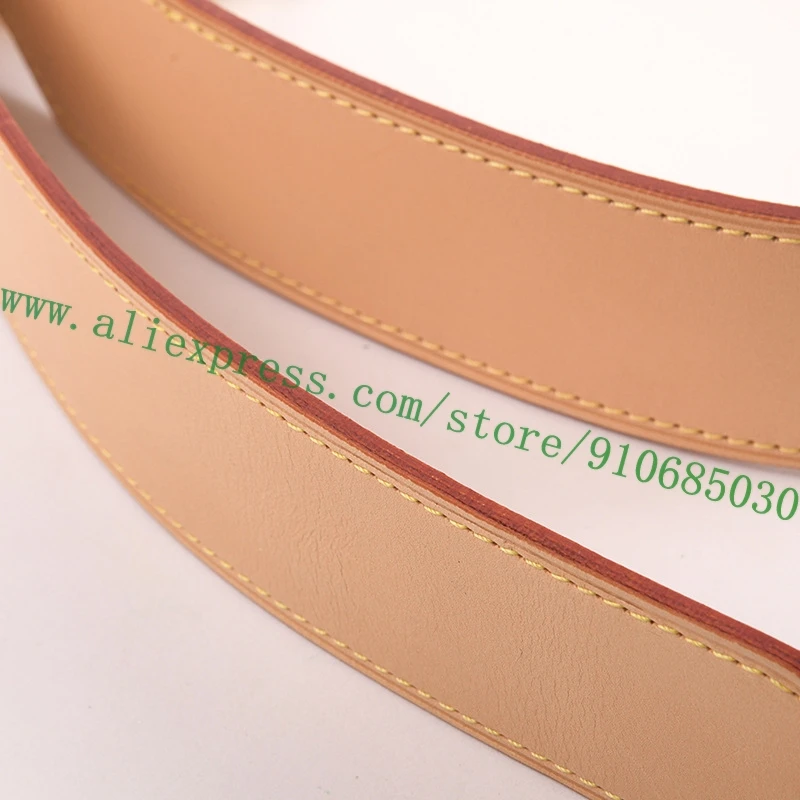 Genuine Vachetta Patina Calf Leather Shoulder Strap For Lady Handbag Bucket Bag Parts Replacement Substitute