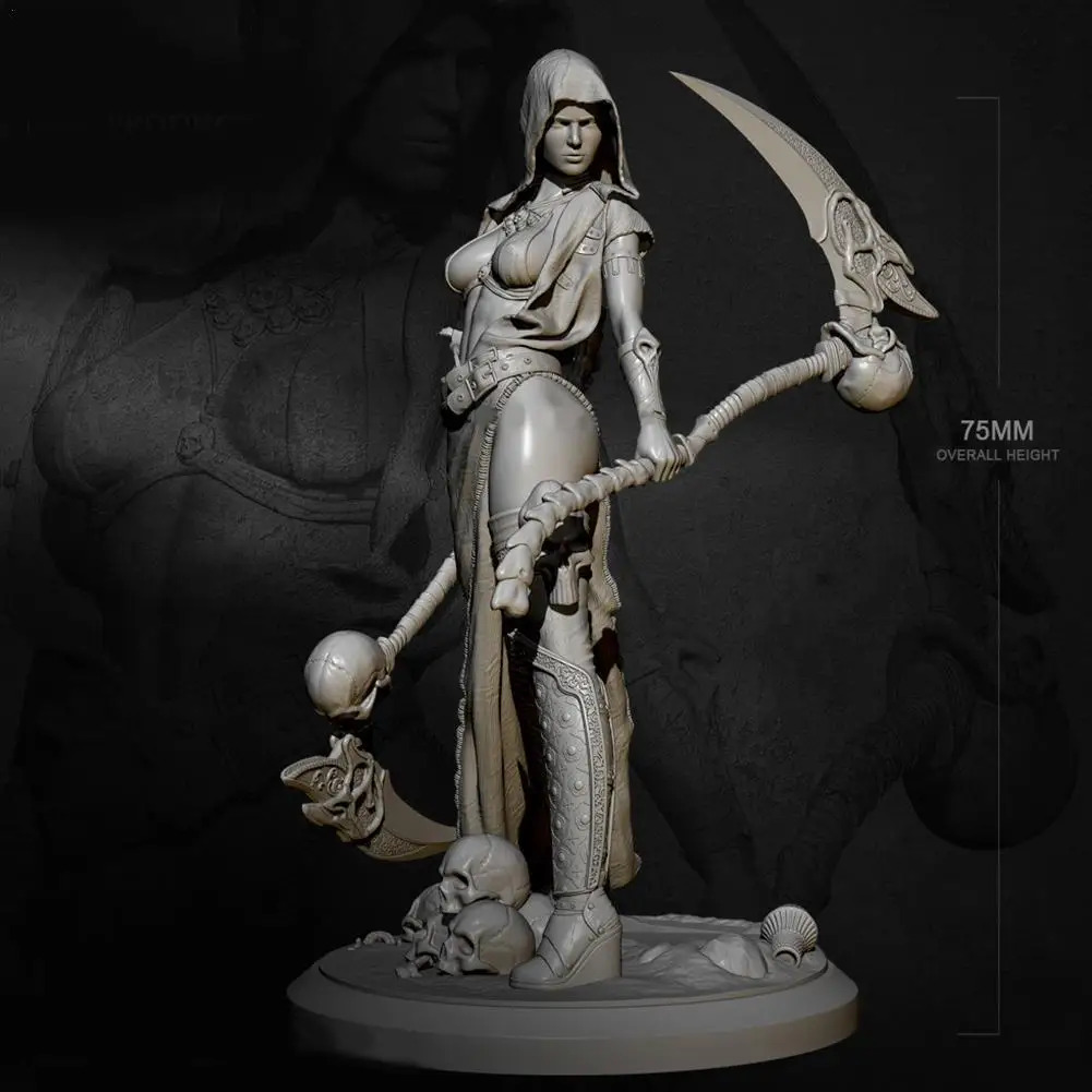 

1/24 Beautiful Girl Soldier Series White Model Kit Toys Resin Home Assembly Figure -2524 Craft Decoration Self-assem