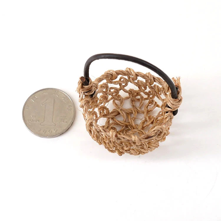 

M02-X078 children baby gift Toy 1:12 Dollhouse mini Furniture Miniature rement Hemp rope large capacity basket 1pcs